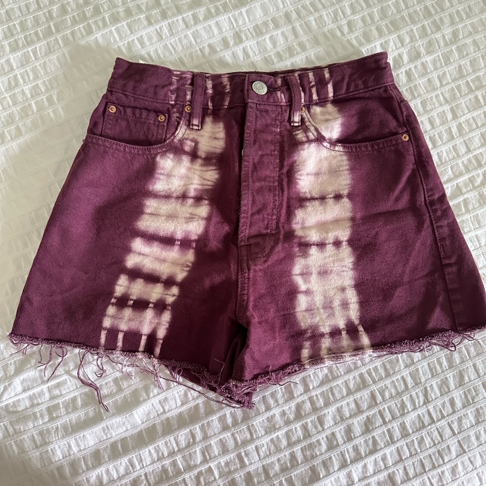 PacSun Purple Tie-Dye Jean Shorts